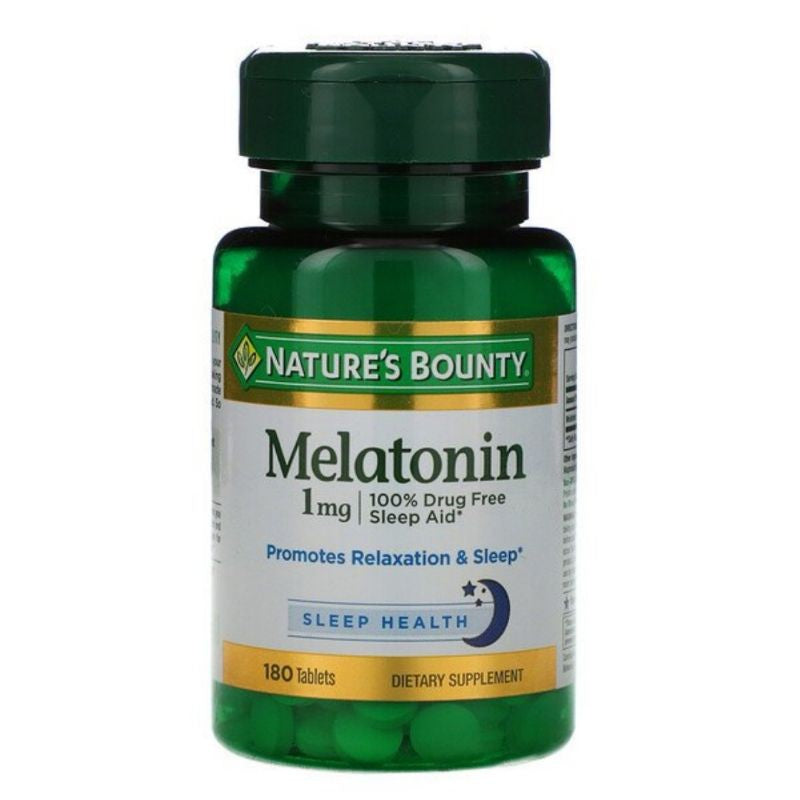 LowCostPh | Nature's Bounty, Melatonin, 1 mg, 3mg, 5mg, 10mg 100% Drug Free SleepAid, for Vegetarian