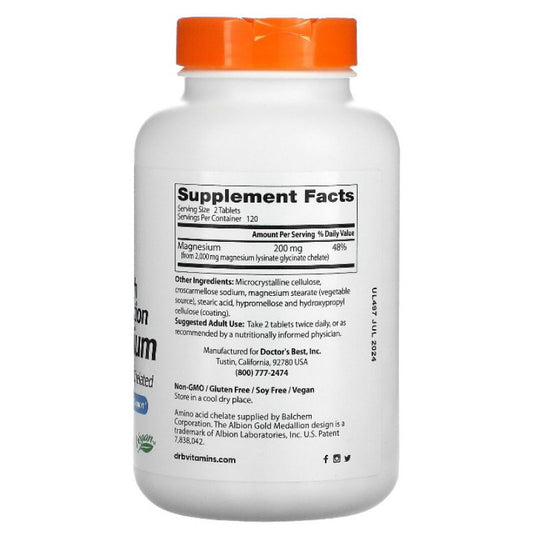 LowCostPH | Doctor's Best, High Absorption Magnesium, 100 mg, 120 | 240 Tablets | Powder, 7.1 oz