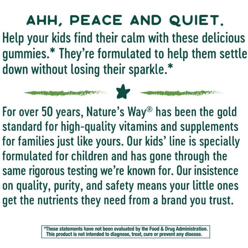 LowCostPH | Nature's Way, Kids, Cool, Calm & Collected, |Growing Bones Ages 8 +, Grape , 40 Gummies