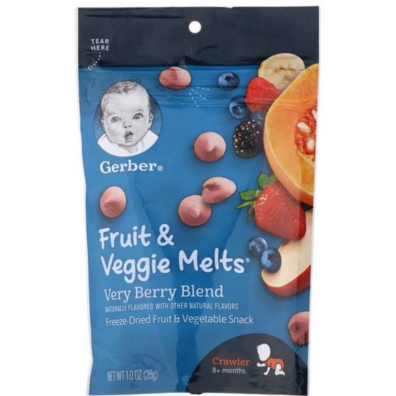Low Cost Ph | Gerber Yogurt Melts 8+ Months Peach, Strawberry, Banana Vanilla, Organic Fruit