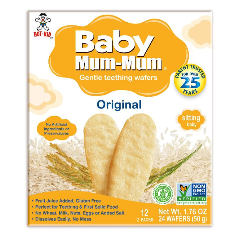 NaturalSolutions | Hot Kid, Baby Mum-Mum, Gentle Teething Wafers Organic Super Teethers, Berry,Apple