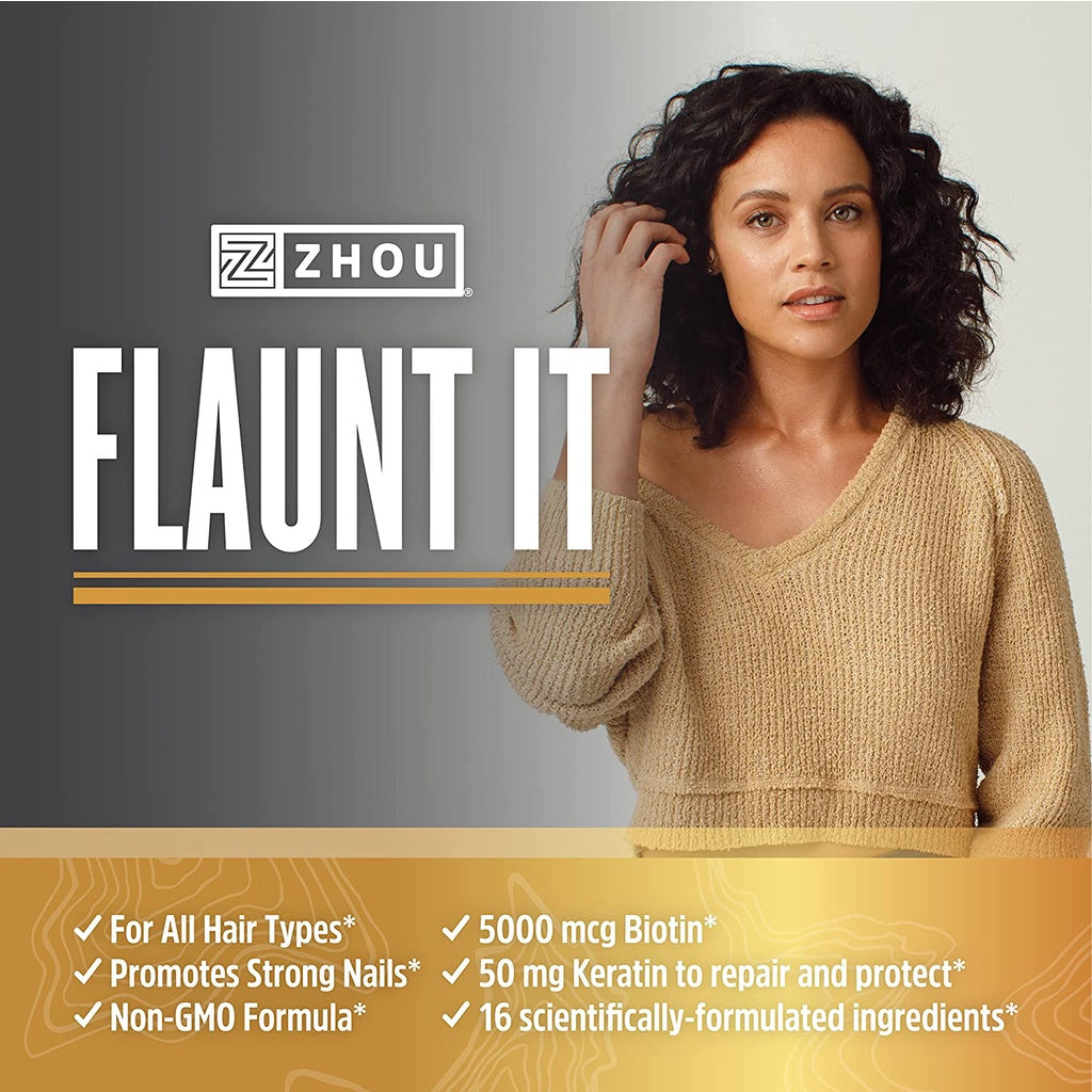 HealthilyYou | Zhou Hairfluence, NaturesPlus, Ultra Hair, For Men & Women, w/ MSM &Select Botanical