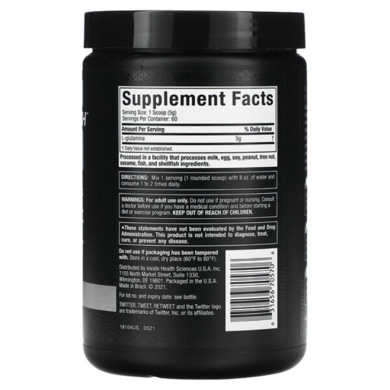 Low Cost PH | Muscletech Platinum 100% Glutamine, Unflavored (300 g) Enhanced Muscle Recovery