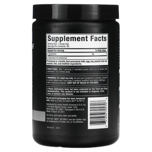 LowCostPH | Muscletech Platinum 100% Glutamine, Unflavored (300 g) Enhanced Muscle Recovery