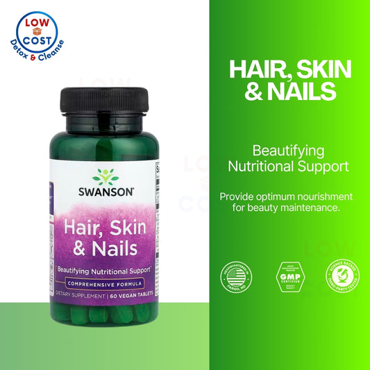 LowCostPH| Swanson, Hair, Skin & Nails, 60 Tablets