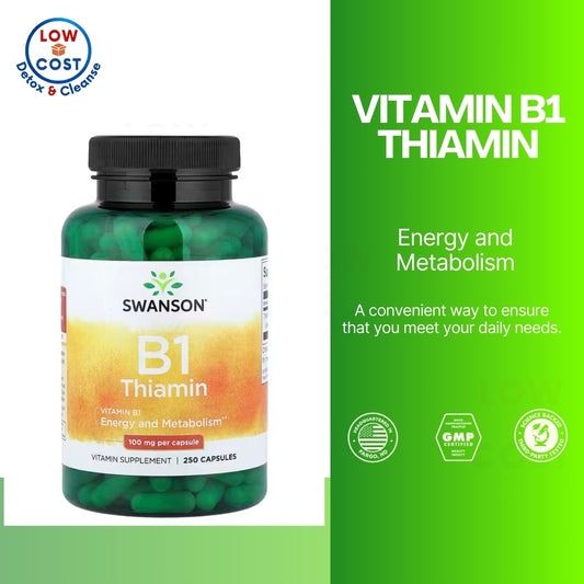Lowcostph | Swanson, B1, Thiamin, 100 mg, 250 Capsules