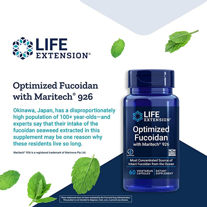 Low Cost PH | Life Extension, Optimized Fucoidan with Maritech for Immune Health Support 926,