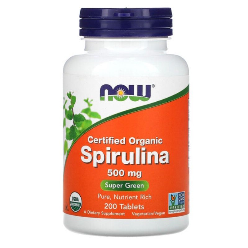 LowCostPH | Now Foods Certified Organic, Spirulina, 1,000 mg, 120 Tablets Whole Food Supplements.