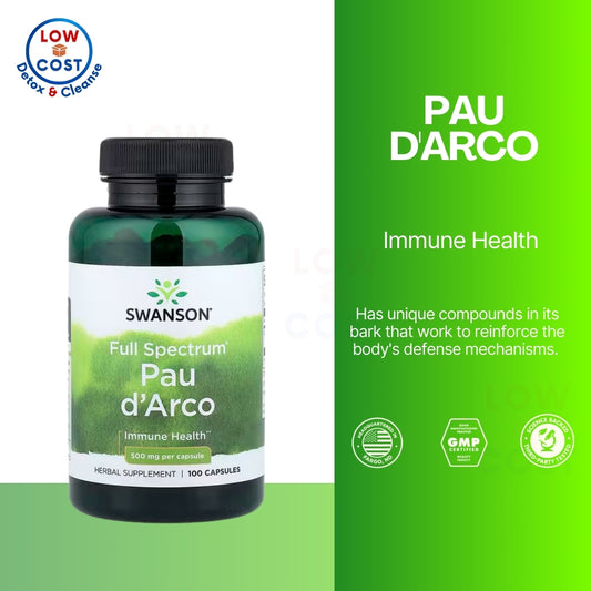 LowCostPH | Swanson, Full Spectrum Pau d'Arco, 500 mg, 100 Capsules