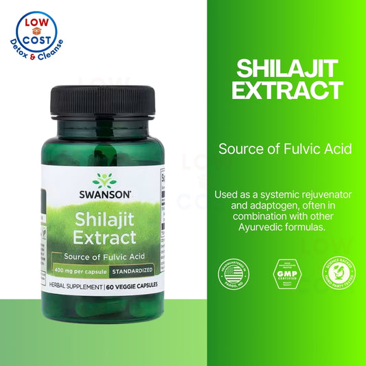 LowCost PH| Swanson, Shilajit Extract, Standardized, 400|100mg, 60 Veggie Capsules