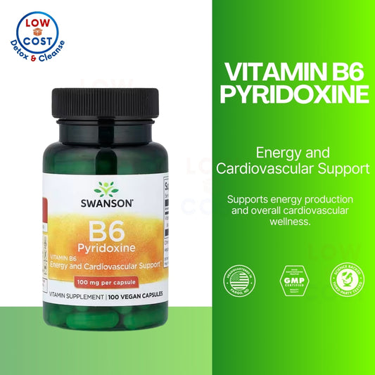 LowCost PH| Swanson, B6 Pyridoxine, 100 mg, 100 Capsules
