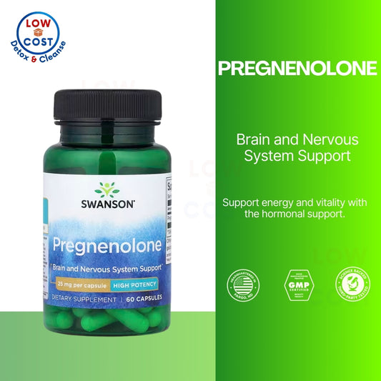 LowCostPH | Swanson, Pregnenolone, 10 mg, 90 Capsules, Brain and Nervous System Support,