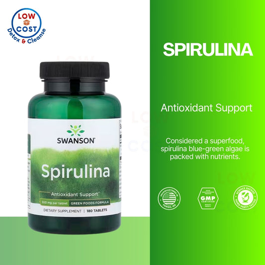 LowCost PH| Swanson, Spirulina, 500 mg, 180 Tablets