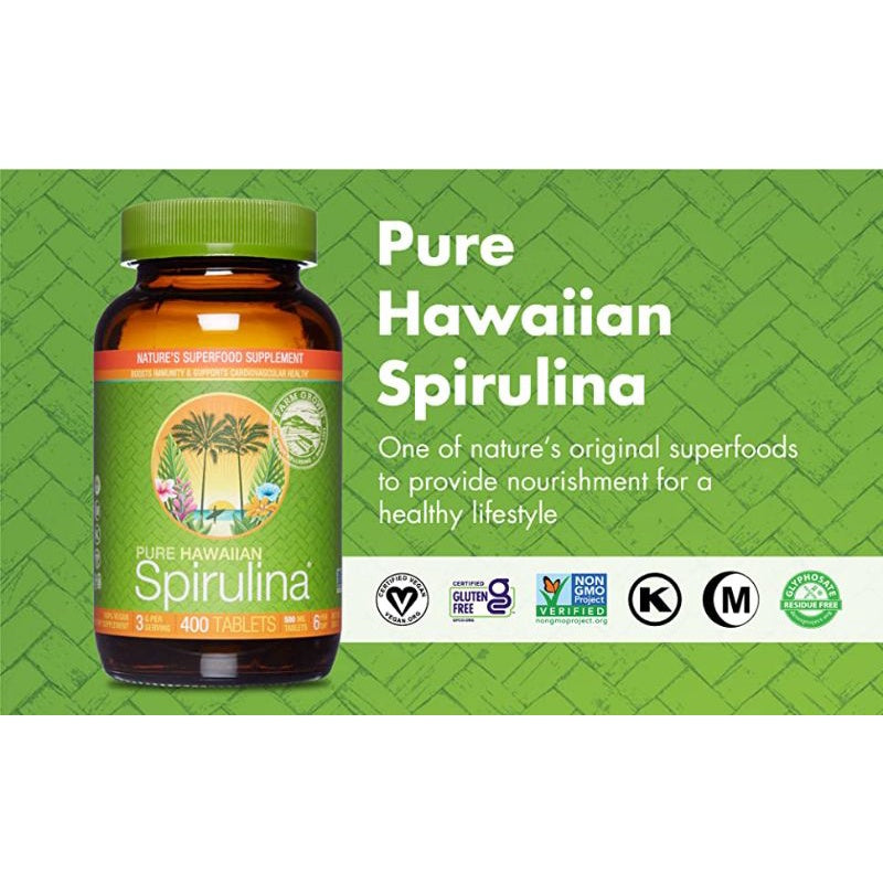 USA Onhand | Nutrex Hawaii Pure Hawaiian Spirulina, 400 / 100 Tablets Dietary Supplements.