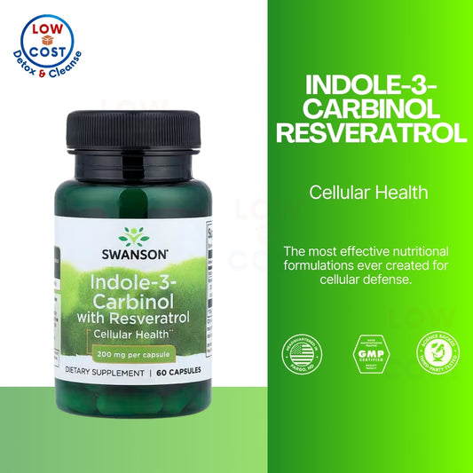 LowCost PH| Swanson, Indole-3-Carbinol with Resveratrol, 200 mg, 60 Capsules