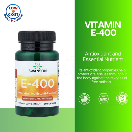 LowCostPh | Swanson, Vitamin E with Selenium, 400 IU, 90 Softgels