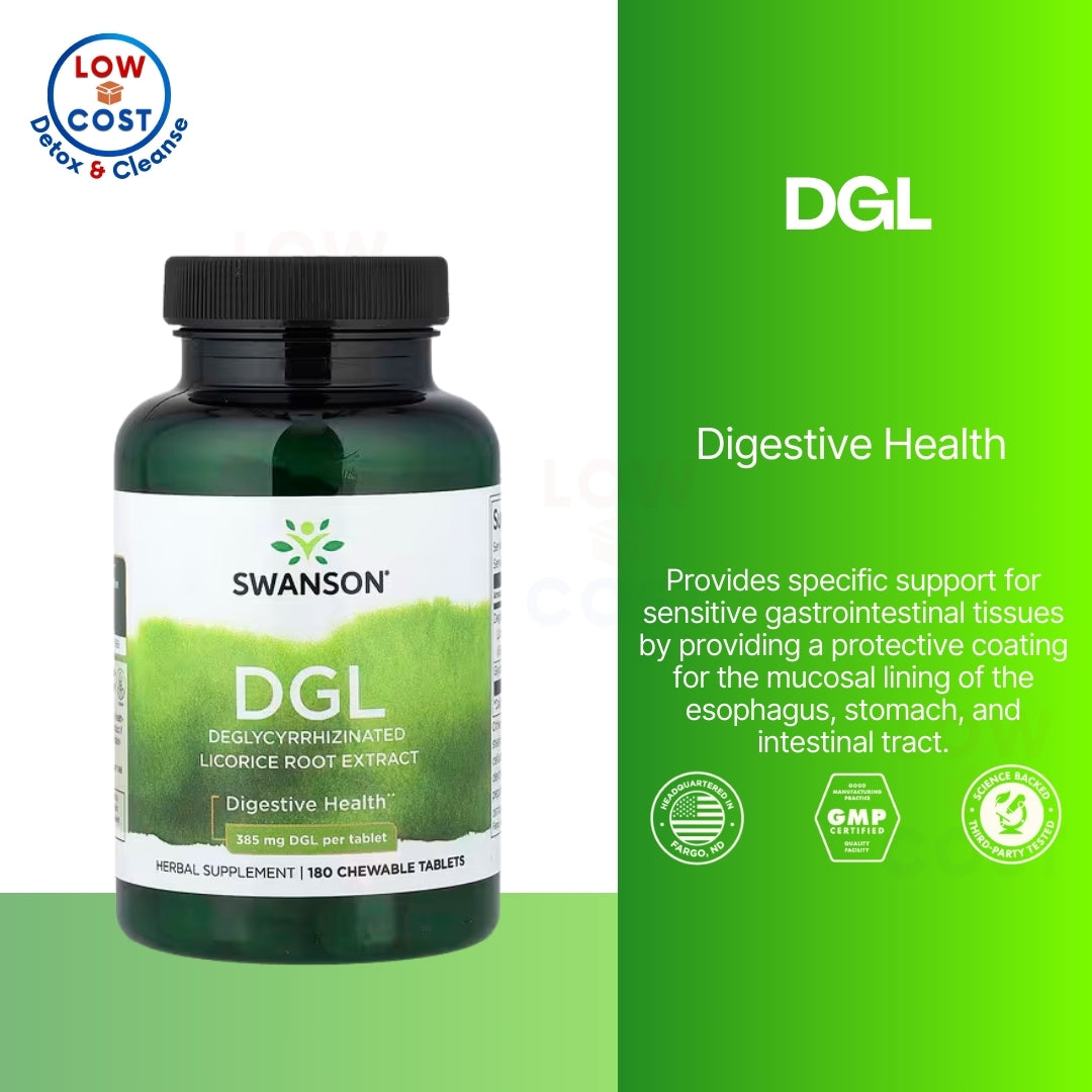 Lowcostph | Swanson, DGL, 385 mg, 180 Chewable Tablets