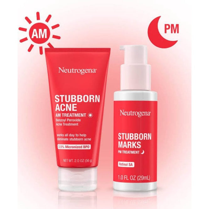 Low Cost PH | Neutrogena, Stubborn Acne AM PM Treatment, Benzoyl Peroxide De La Cruz Ance Treatment.