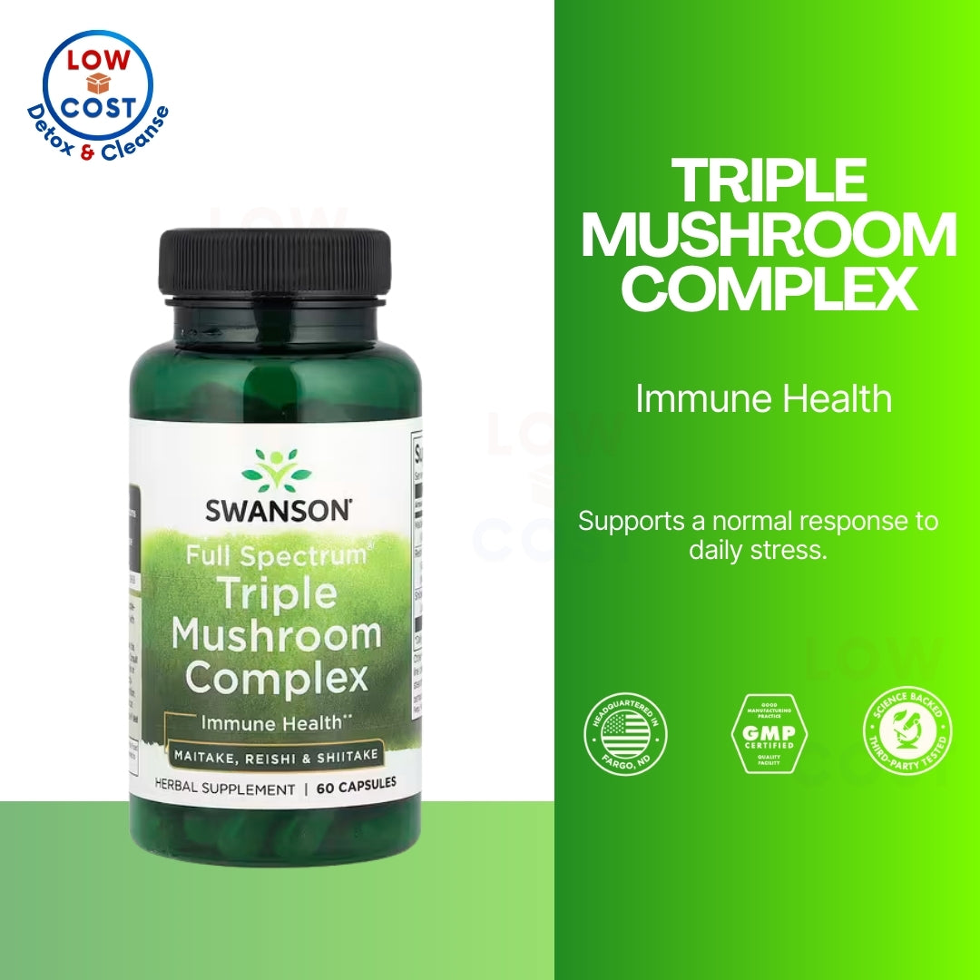 Lowcostph | Swanson, Full Spectrum® Triple Mushroom Complex, 60 Capsules