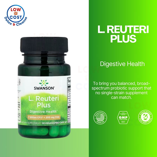 LowCostPH | Swanson, L. Reuteri Plus, 30 Veggie EMBO Caps AP. Digestive HealthVegetarian
