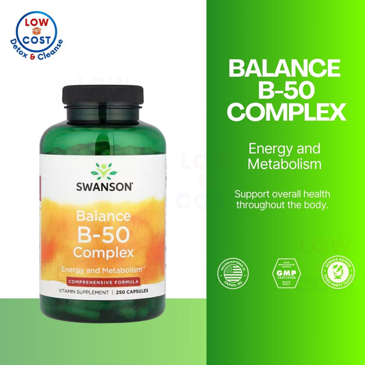 LowCostPH | Swanson, Balance B-50 Complex 250 Capsules. Energy and Metabolism Comprehensive Formula