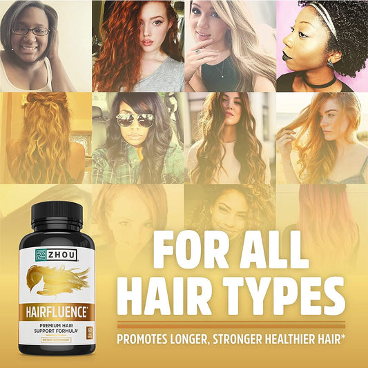 HealthilyYou | Zhou Hairfluence, NaturesPlus, Ultra Hair, For Men & Women, w/ MSM &Select Botanical