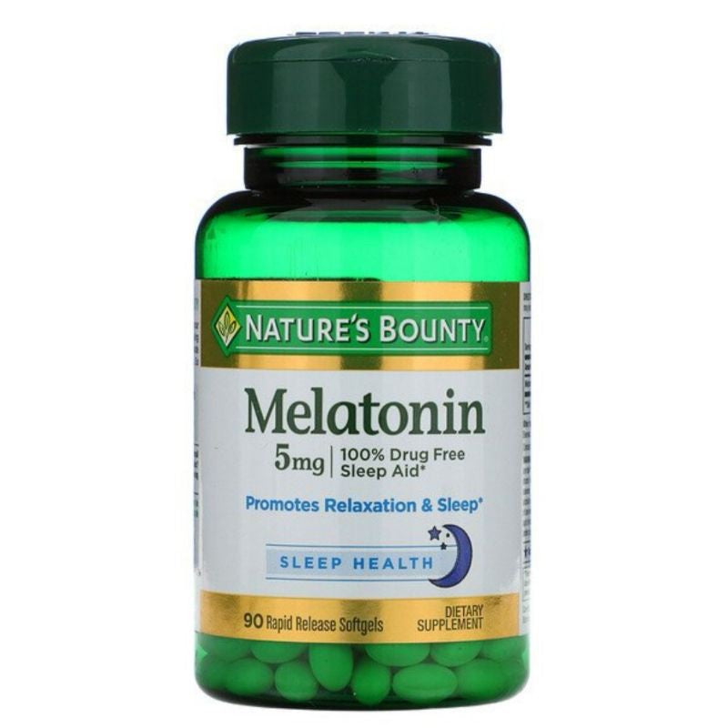 LowCostPh | Nature's Bounty, Melatonin, 1 mg, 3mg, 5mg, 10mg 100% Drug Free SleepAid, for Vegetarian