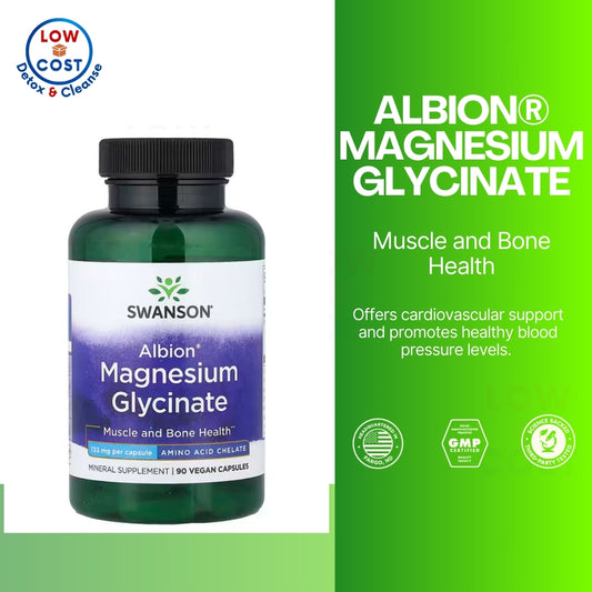 LowCostPH | Swanson, Albion, Magnesium Glycinate, 133 mg ( Muscle and Bone Health )