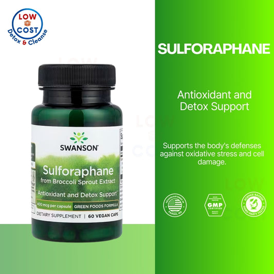 LowCostPH | Swanson, Sulforaphane from Broccoli Sprout Extract, 400 mcg, 60 Veggie Caps