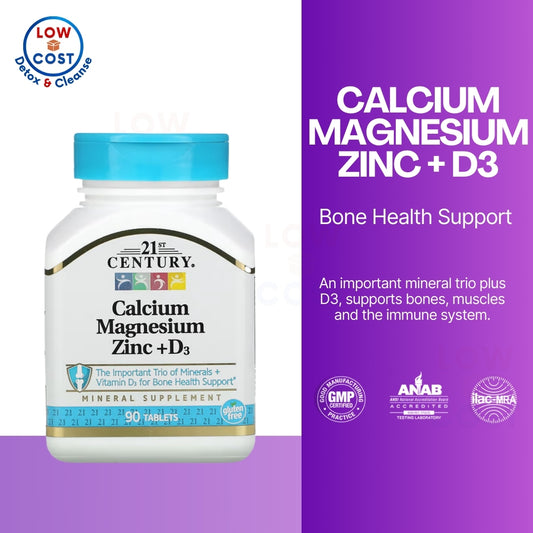 LowCostPh | Sundown Naturals, NOW, Nature's Bounty, 21st Century Calcium Magnesium Zinc D3