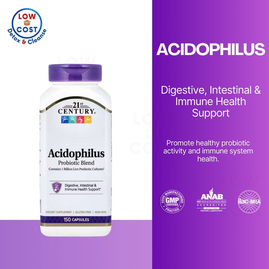LowCostPH | 21st Century Acidophilus Probiotic Blend, 150 Capsules Support Healthy Intestinal