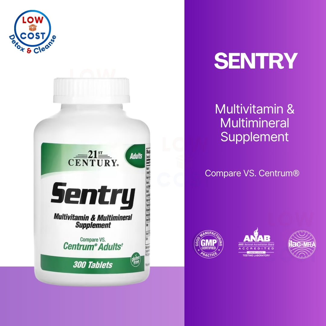 LowCostPH | 21st Century, Sentry, Multivitamin & Multimineral Supplement, Adults and Senior.