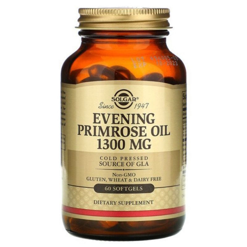 LowCostPh | Solgar, Evening Primrose Oil, 1,300 mg, 60ct | Evening Primrose Oil 500 mg, 180 Softgels