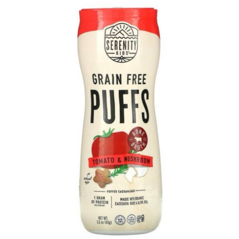 Low Cost Ph | Serenity Kids, Grain Free Puffs, Tomato & Mushroom, 1.5 oz (43 g)