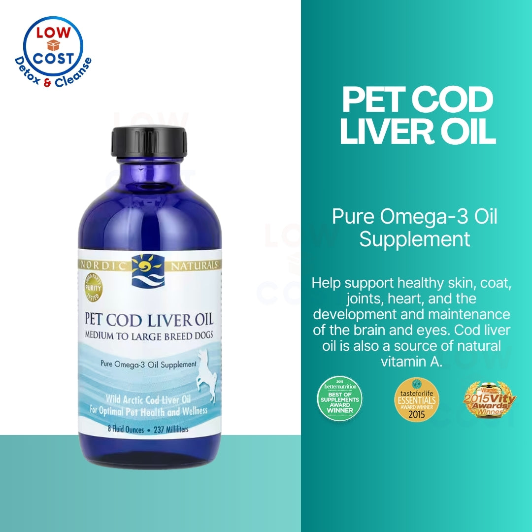 LowCostPH| Nordic Naturals, Pet Cod Liver Oil, Medium to Large Breed Dogs, 8 fl oz (237 ml)