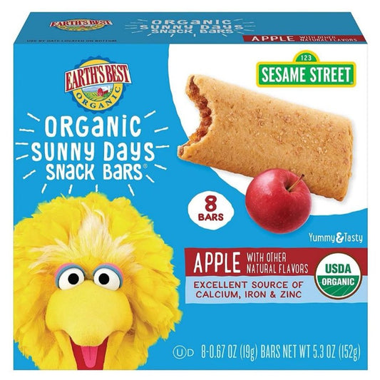 LowCostPH | Earth's Best, Organic Sunny Days Snack Bars, Strawberry, 8 Bars, 0.67 oz (19 g) Each
