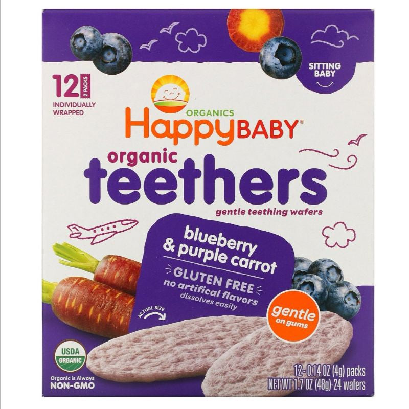 Low Cost Ph | HappyFamily Organics, Organic Teethers, Gentle Teething Wafers Dissolve Easily.