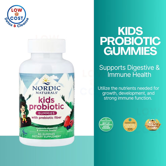 LowCostPh | Nordic Naturals, Probiotic Gummies Kids, Merry Berry Punch, 60 Gummies