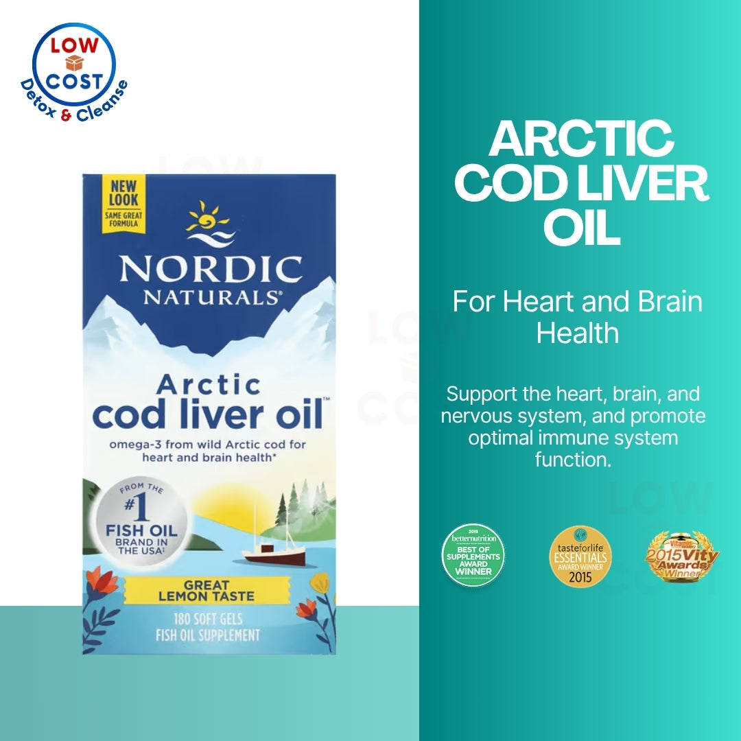 LowCostPH | Nordic Naturals, Arctic Cod Liver Oil, Lemon ( Heart & Brain Health )