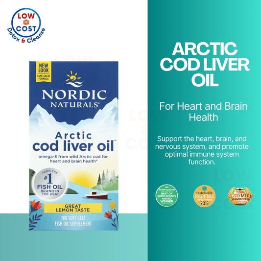 LowCostPH | Nordic Naturals, Arctic Cod Liver Oil, Lemon ( Heart & Brain Health )