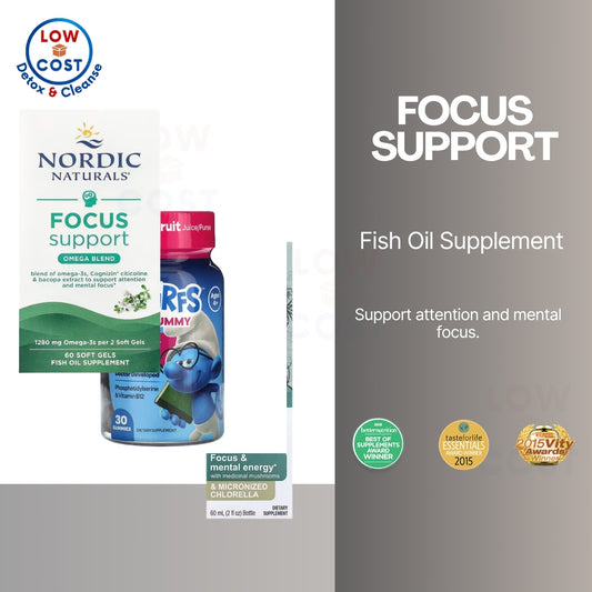 LowCostPh | Nordic Naturals, Omega Focus Adult | Smurf Kids Memory Focus| Bioray Mind Focus