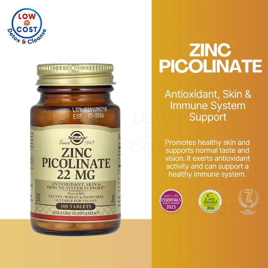 USAOnhand| Solgar, Zinc Picolinate, 22 mg, 100 Tablets