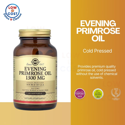 USA Onhand | Solgar, Evening Primrose Oil, 1,300 mg, 60 Softgels / 500 mg, 180 Softgels