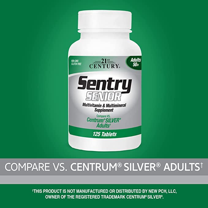 LowCostPH | 21st Century, Sentry, Multivitamin & Multimineral Supplement, Adults and Senior.
