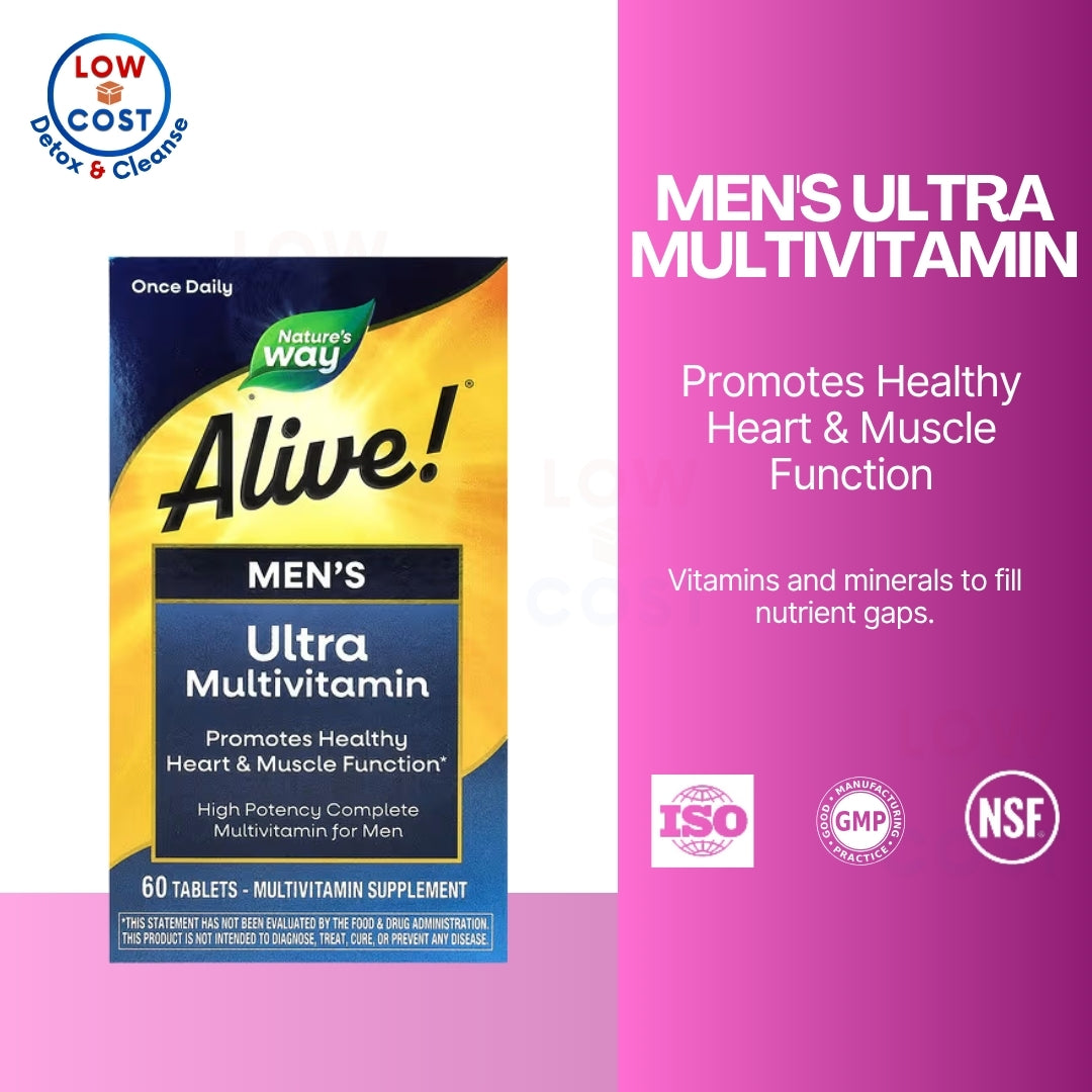 LowCost PH|ONHAND! Nature's Way Alive! Men & Women Multi, High Potency Formula, Promotes Health