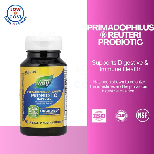 LowCostPh | Nature's Way, Primadophilus Reuteri, 5 Billion CFU, 90 Capsules