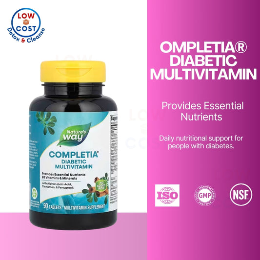 LowCost PH| Nature's Way, Completia®, Diabetic Multivitamin, 90 Tablets