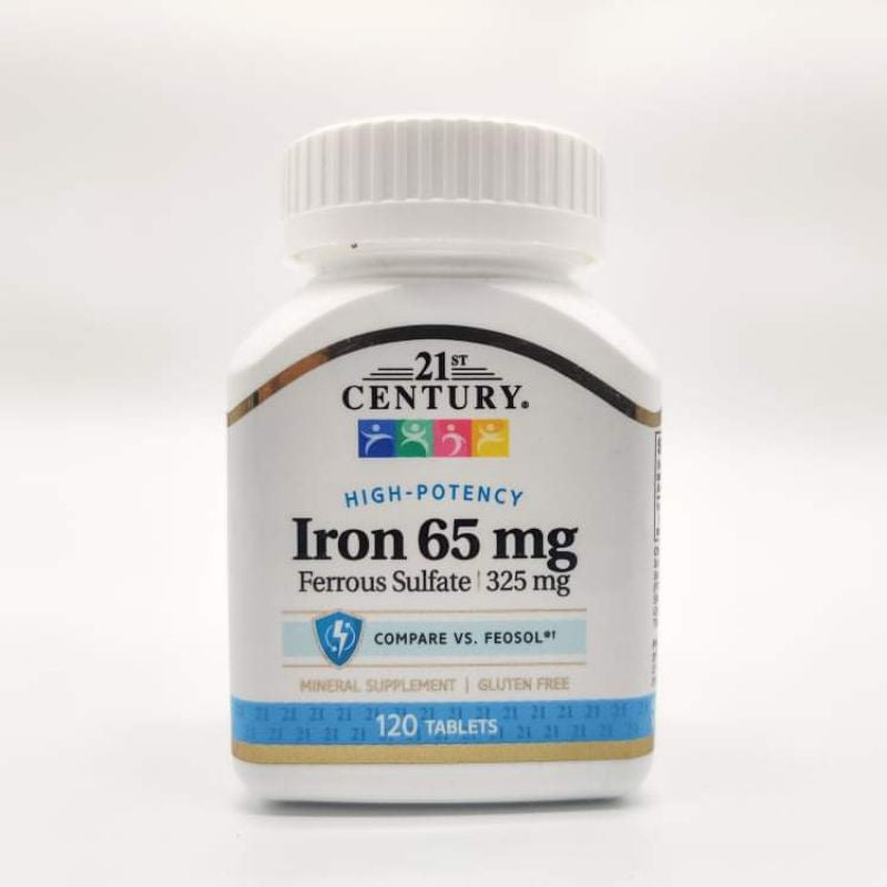 USA Onhand | 21st Century, Iron 65 mg, Iron 27 mg, Slow Release Iron Dietary Supplements.