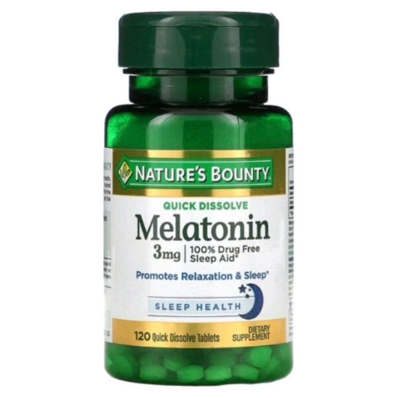 LowCostPh | Nature's Bounty, Melatonin, 1 mg, 3mg, 5mg, 10mg 100% Drug Free SleepAid, for Vegetarian