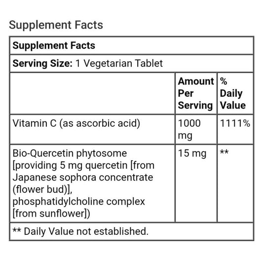 LowCostPh | Life Extension, Vitamin C and Bio-Quercetin, 60 | 250 Vegetarian Tablets